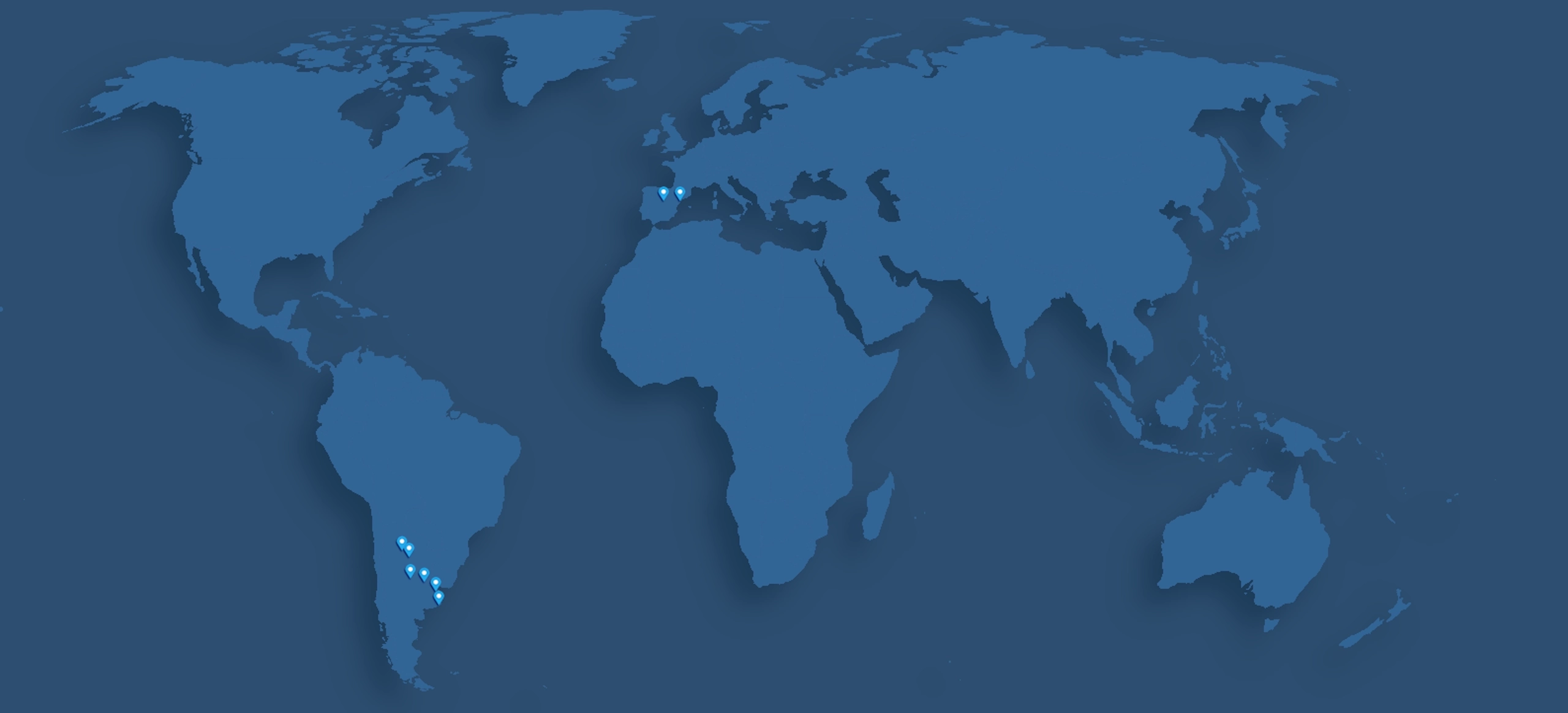 Mapa de presencia internacional